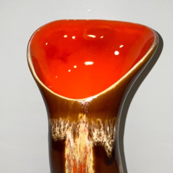 RARE Vintage MCM Drip Glaze Ceramic Biomorphic Pottery Vase Maurice Chalvignac - Picture 5 of 5